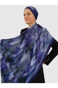 Soma Soyut Desenli Şal - Mor