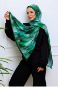 Soma Soyut Desenli Şal - Yeşil