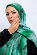 Soma Soyut Desenli Şal - Yeşil