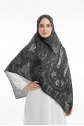Velero - Retro Desen Şal - Siyah