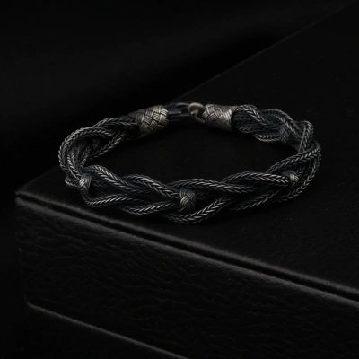 1000 Ayar Kazaziye Toplu Örgü Gümüş Bileklik