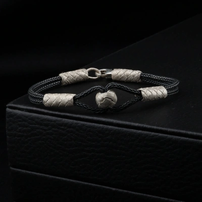 1000 Ayar Kazaziye Toplu Siyah Beyaz Bileklik