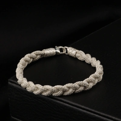 1000 Ayar Unisex Sarma Örgü Kazaziye Bileklik