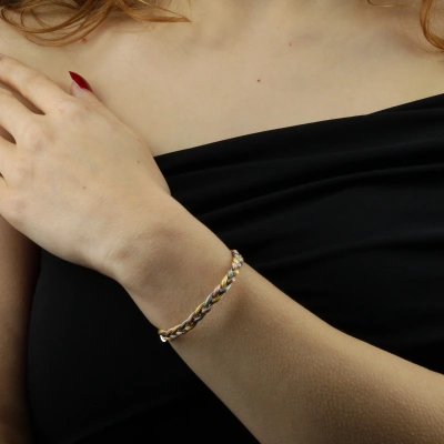 925 Ayar Gümüş Hasır Örgü Kadın Bileklik