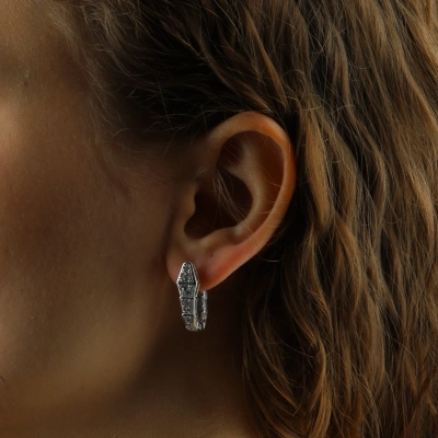 925 Ayar Gümüş Snake Küpe