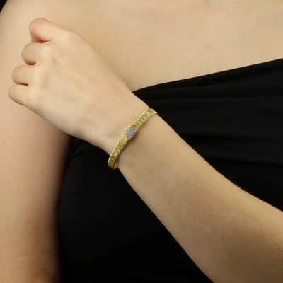 925 Ayar Altın Kaplama Gümüş Kelepçe