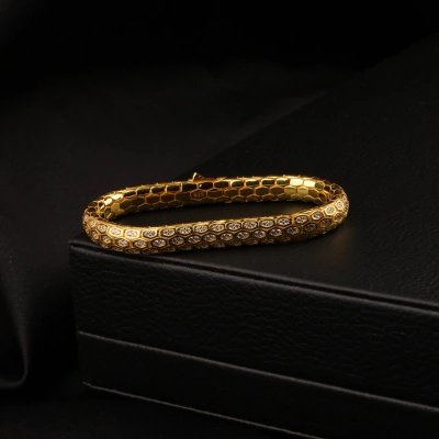 925 Ayar Altın Kaplama Snake Vip Gümüş Bileklik