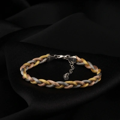 925 Ayar Gümüş Hasır Örgü Kadın Bileklik