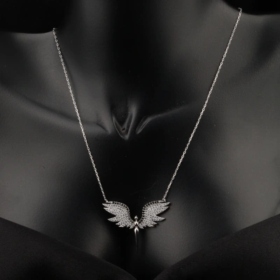 925 Ayar Gümüş Melek Kolyesi