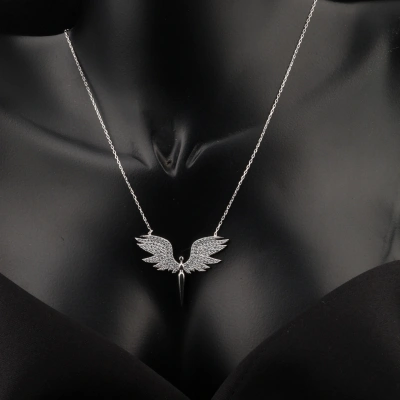 925 Ayar Gümüş Melek Kolyesi