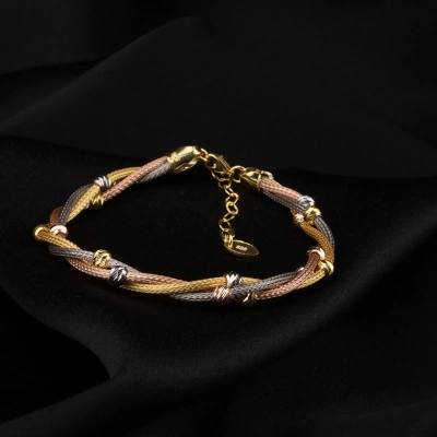 925 Ayar Örgü Hasır Dorika Gümüş Bileklik