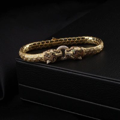 925 Ayar Snake Kaplan Altın Kaplama Bileklik