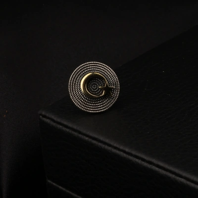 925 Ayar Telkari Ay Yıldız Gümüş Rozet