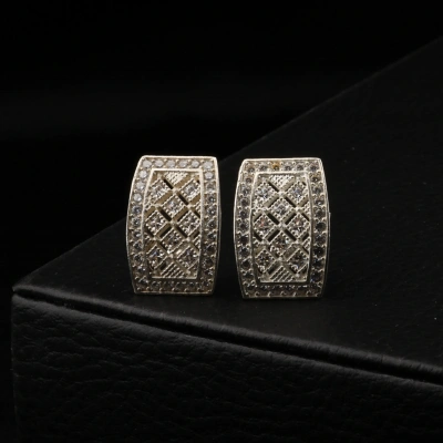 925 Ayar Üç Sıra Prenses Hasır Gümüş Küpe