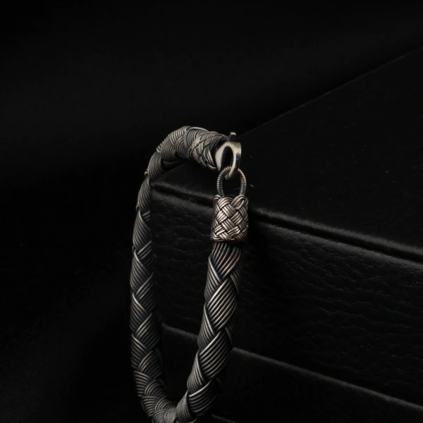 1000 Ayar Business Men Kazaziye Gümüşü Bileklik