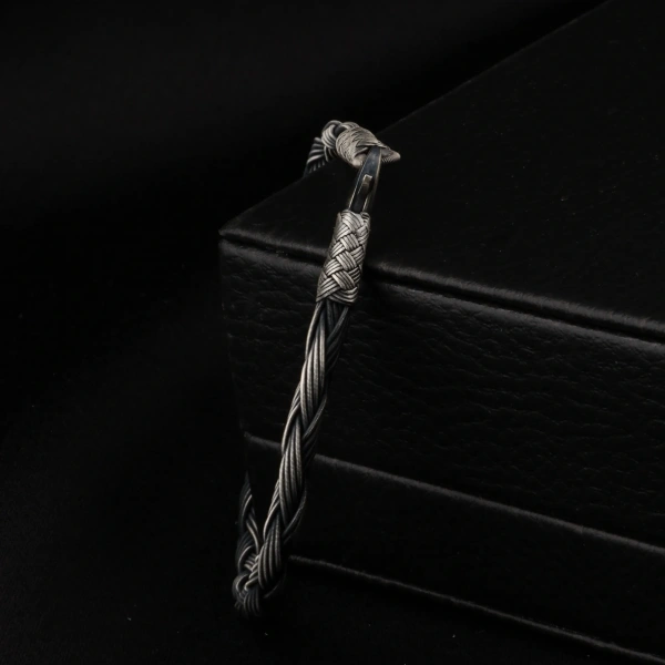 1000 Ayar Kazaziye Unisex Gümüş Bileklik