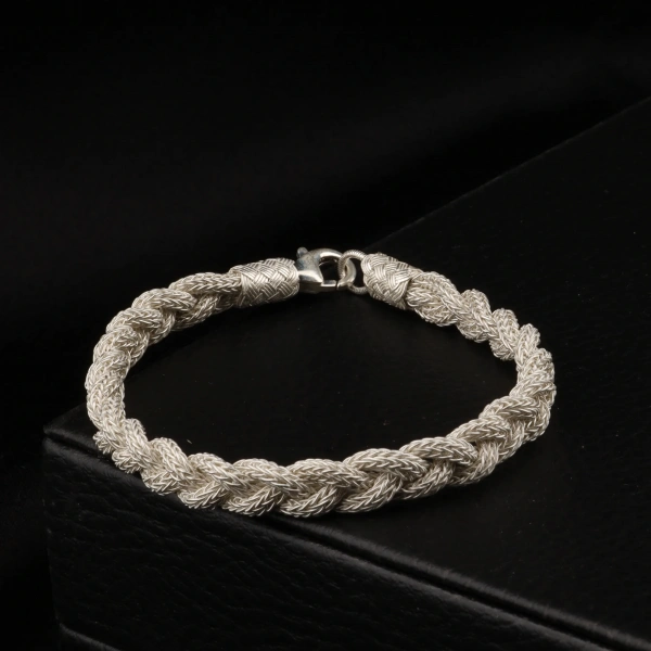 1000 Ayar Unisex Sarma Örgü Kazaziye Bileklik