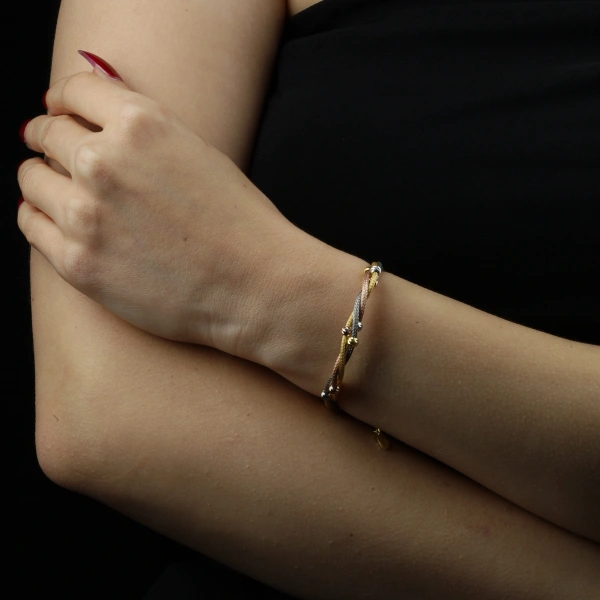 925 Ayar Örgü Hasır Dorika Gümüş Bileklik