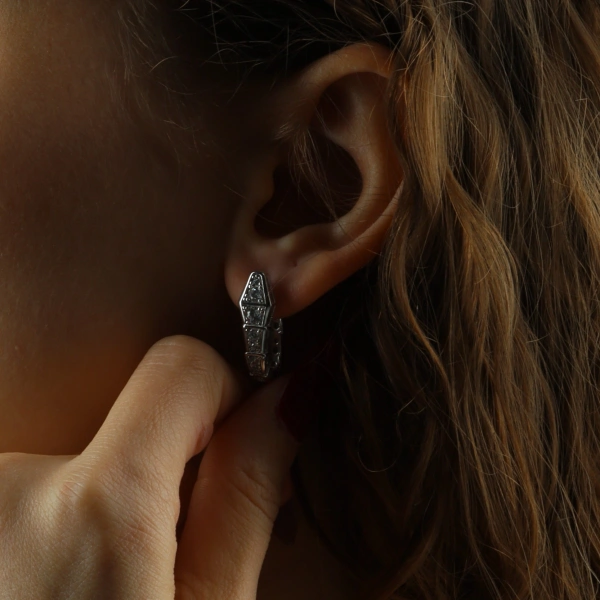 925 Ayar Gümüş Snake Küpe