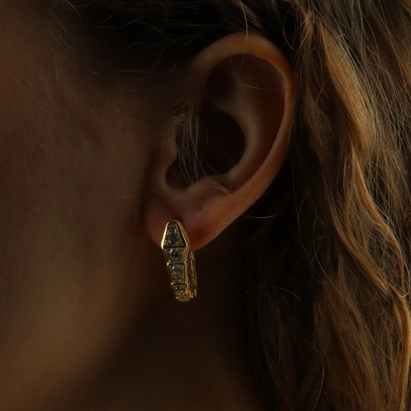 925 Ayar Gümüş Snake Küpe