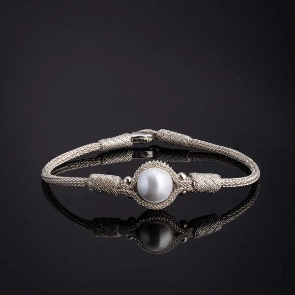 Kazaziye İnci Gümüş Bileklik