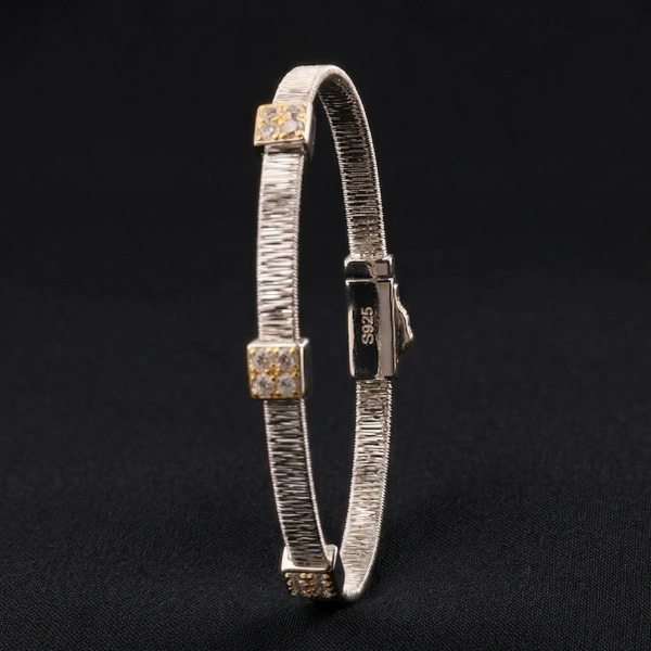 925 Ayar Gümüş Kelepçe Bilezik