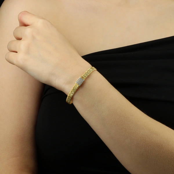 925 Ayar Altın Kaplama Gümüş Kelepçe