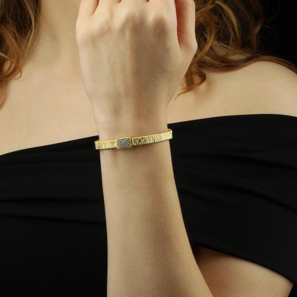 925 Ayar Altın Kaplama Gümüş Kelepçe