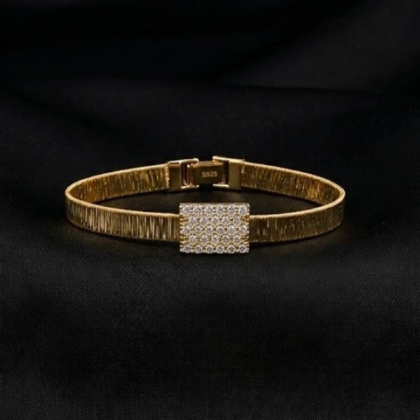 925 Ayar Altın Kaplama Gümüş Kelepçe