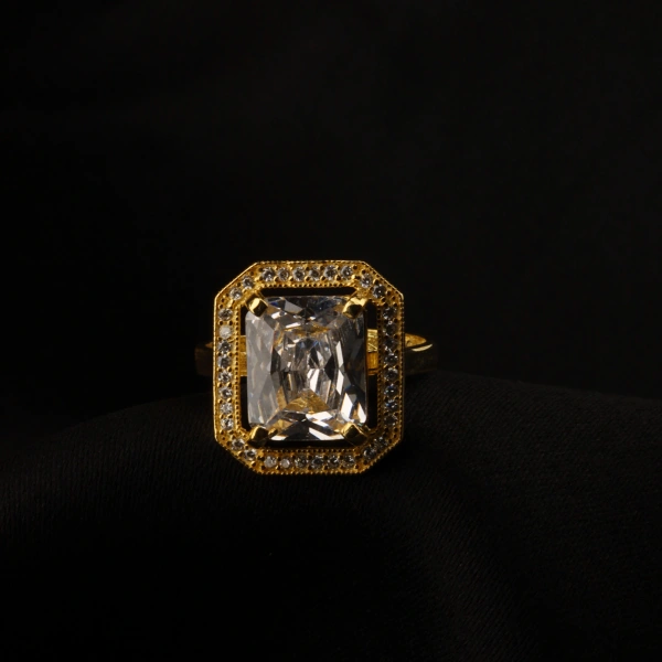 925 Ayar Altın Kaplama Baget Yüzük