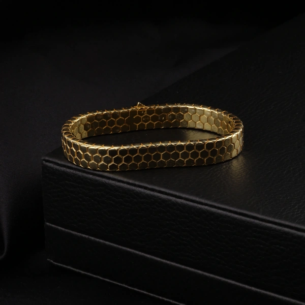 925 ayar Altın Kaplama Snake Vip Gümüş Bileklik