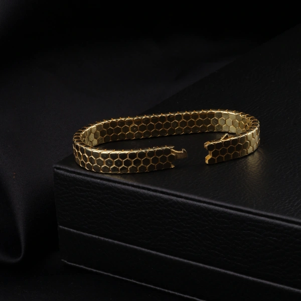 925 ayar Altın Kaplama Snake Vip Gümüş Bileklik