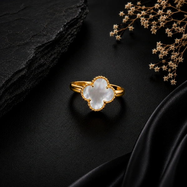 925 Ayar Gold Kaplama Yonca Set