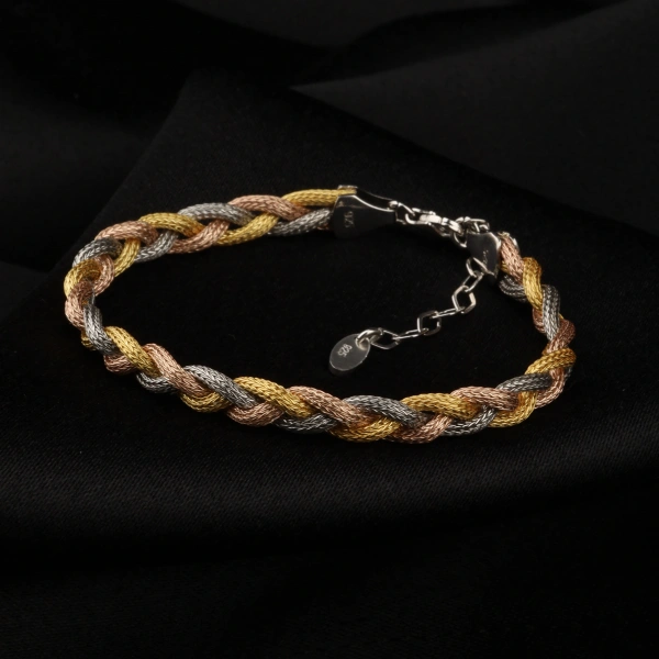 925 Ayar Gümüş Hasır Örgü Kadın Bileklik