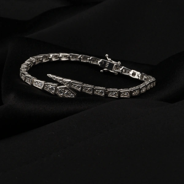 925 Ayar Gümüş Snake Bileklik