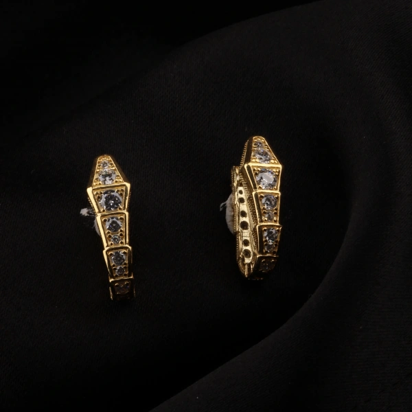 925 Ayar Gümüş  Snake Küpe