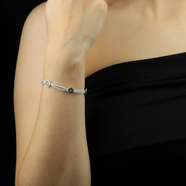 925 Ayar Hitit Motifi Mardin Hasırı Gümüş Bileklik