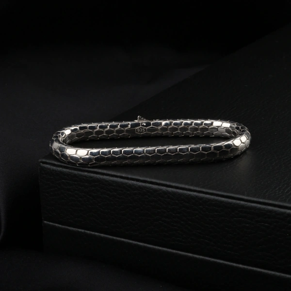 925 Ayar Snake Vip Gümüş Bileklik