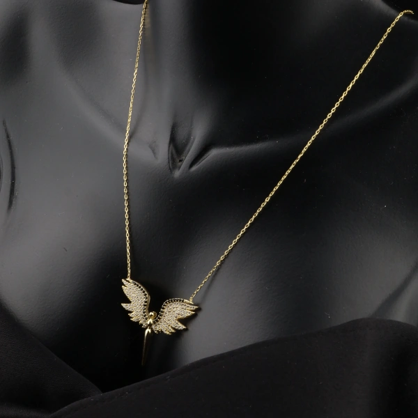 Altın Kaplama 925 Ayar Gümüş Melek Kolyesi