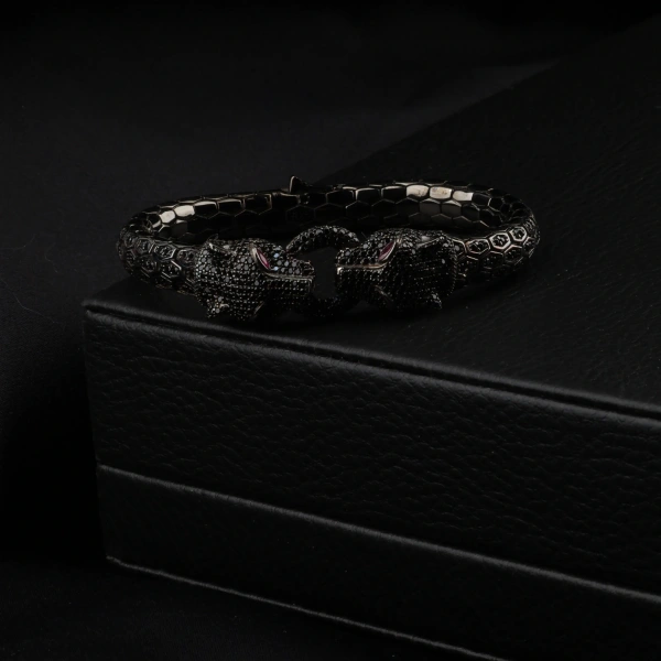 Snake Unisex Vip Koleksiyon Gümüş Bileklik