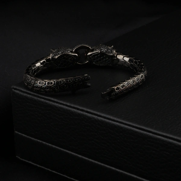 Snake Unisex Vip Koleksiyon Gümüş Bileklik