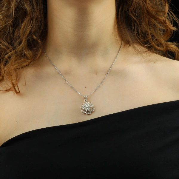 Telkari Papatya Kolye