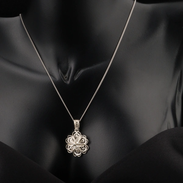 Telkari Papatya Kolye