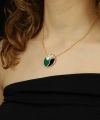 925 Ayar Malakit Taşlı Kadın Kolye