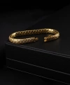 925 Ayar Altın Kaplama Snake Vip Gümüş Bileklik