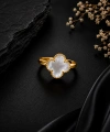 925 Ayar Gold Kaplama Yonca Set