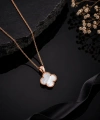 925 Ayar Rose Kaplama Yonca Set