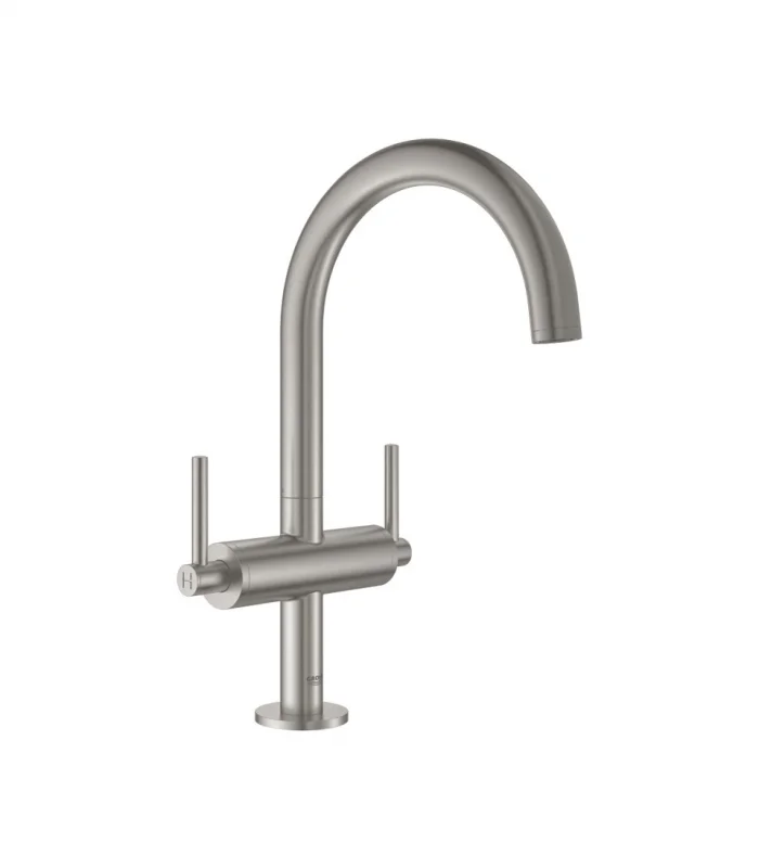 Grohe Atrio Tek Delikli Lavabo Bataryası 1/2 L-Boyut SuperSteel