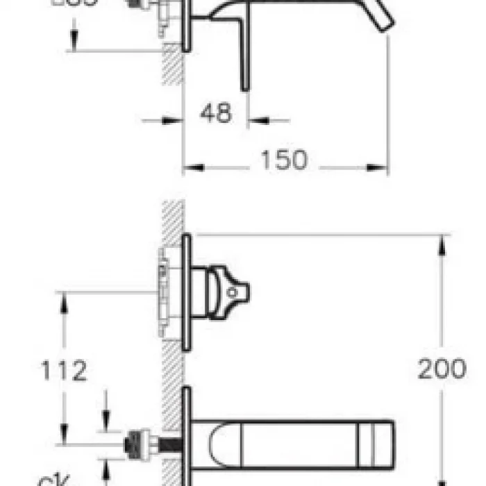 Artema Vitra Suit Ankastre Lavabo Bataryası