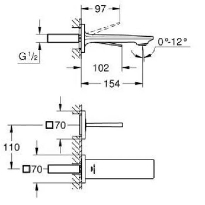 Grohe Allure Tek Kumandalı Lavabo Bataryası S-Boyut Brushed Cool Sunrise